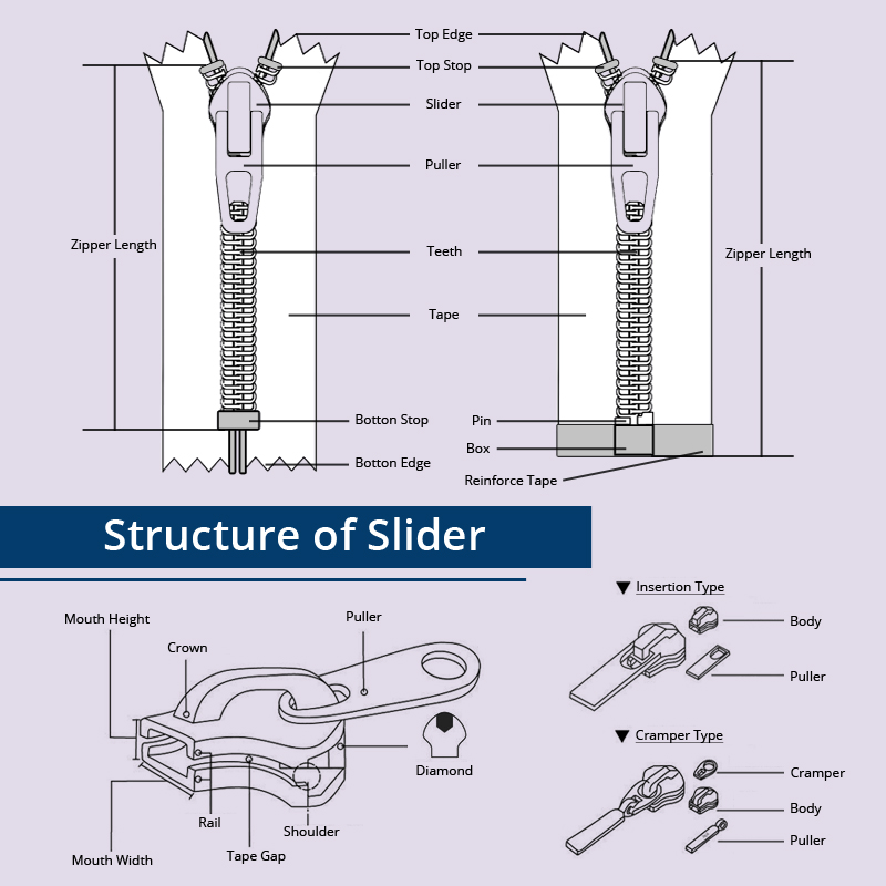 Structure of Zipper