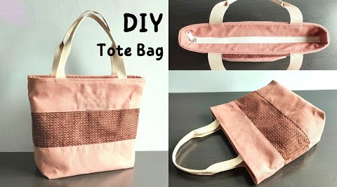 DIY Tote Bag with Nylon Zippers